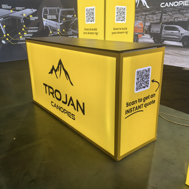 20x20 Best Trade Show booth Design Backlit Arch Custom Exhibits for Brisbane National 4x4 Show