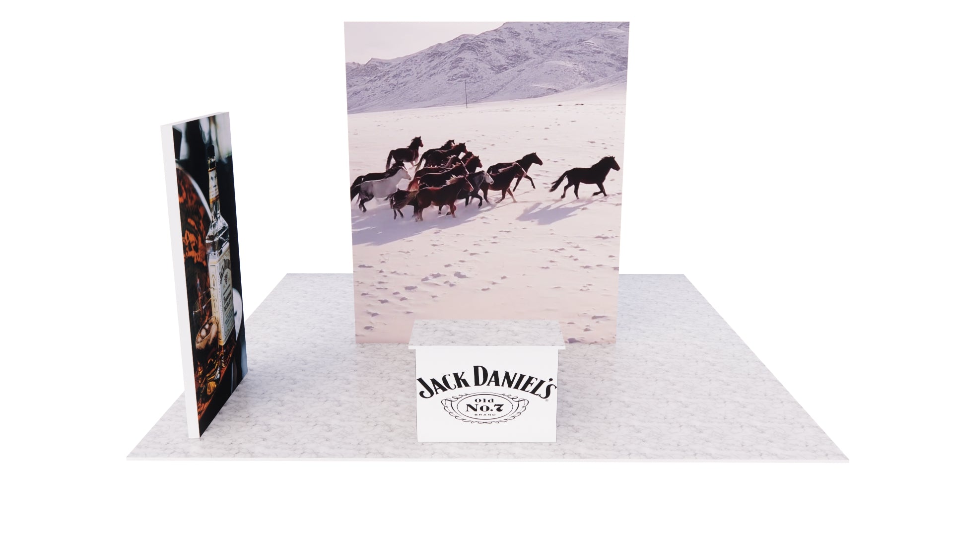 10x10/20 Custom  Trade Show Booth Designs with Free-Standing LED Video Wall Displays