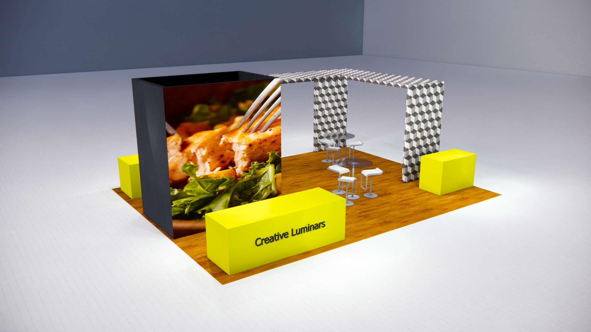10x20 Custom Trade Show Booth Design with LED Storage Displays for Maximum Visual Impact